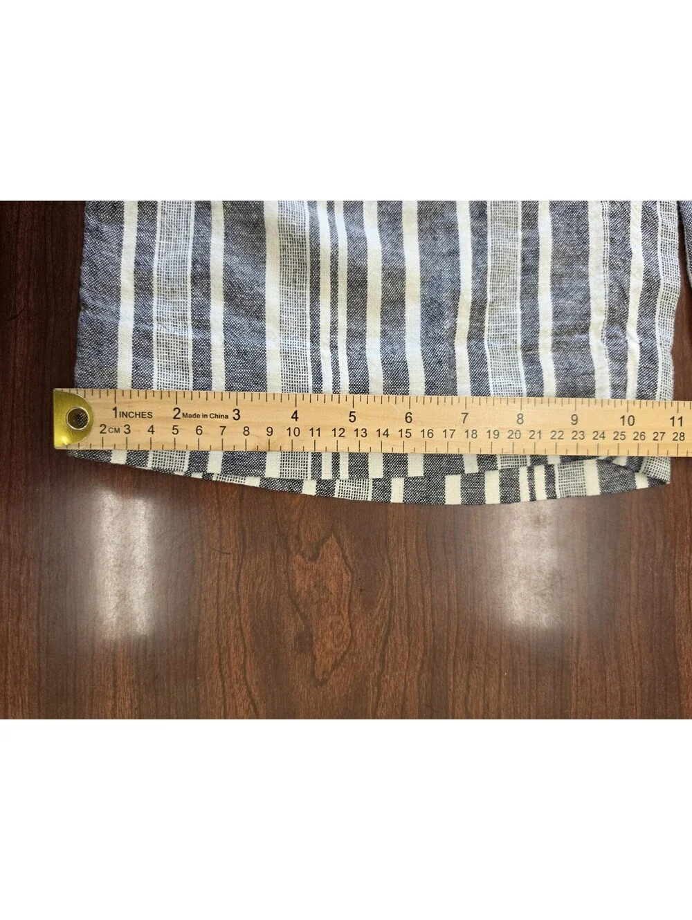 Banana Republic XS Striped Linen Blend Wide Leg Crop Pants Coastal Grandma Boho
